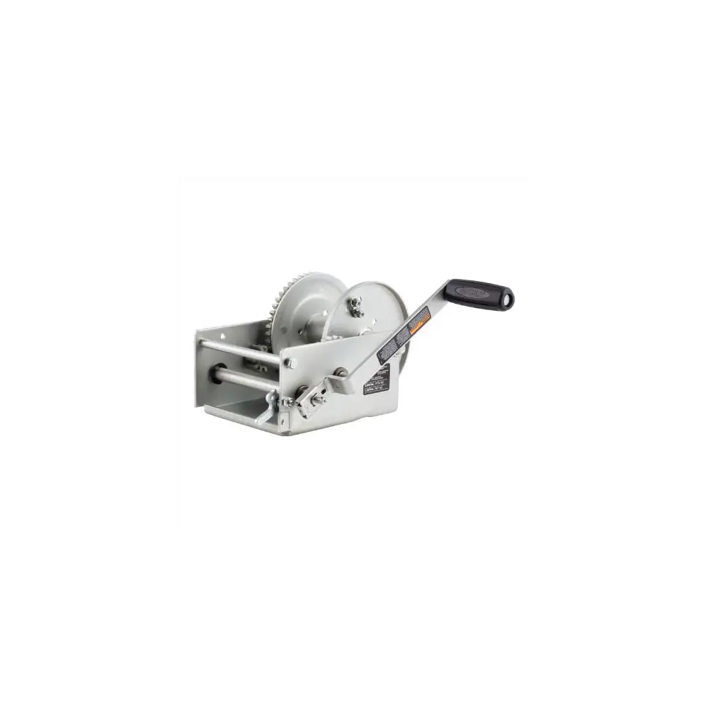 Hand-Crank 2-Speed Winch, 3,800 lbs, 15.8:1 Low Gear Ratio, 9.6" Handle - CUR29538
